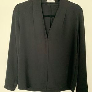 Babaton Black V-Neck Blouse